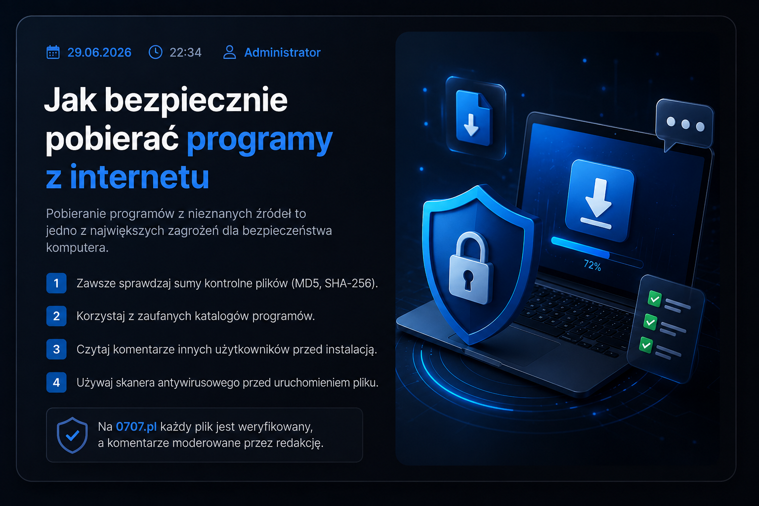 Jak bezpiecznie pobierac programy z internetu