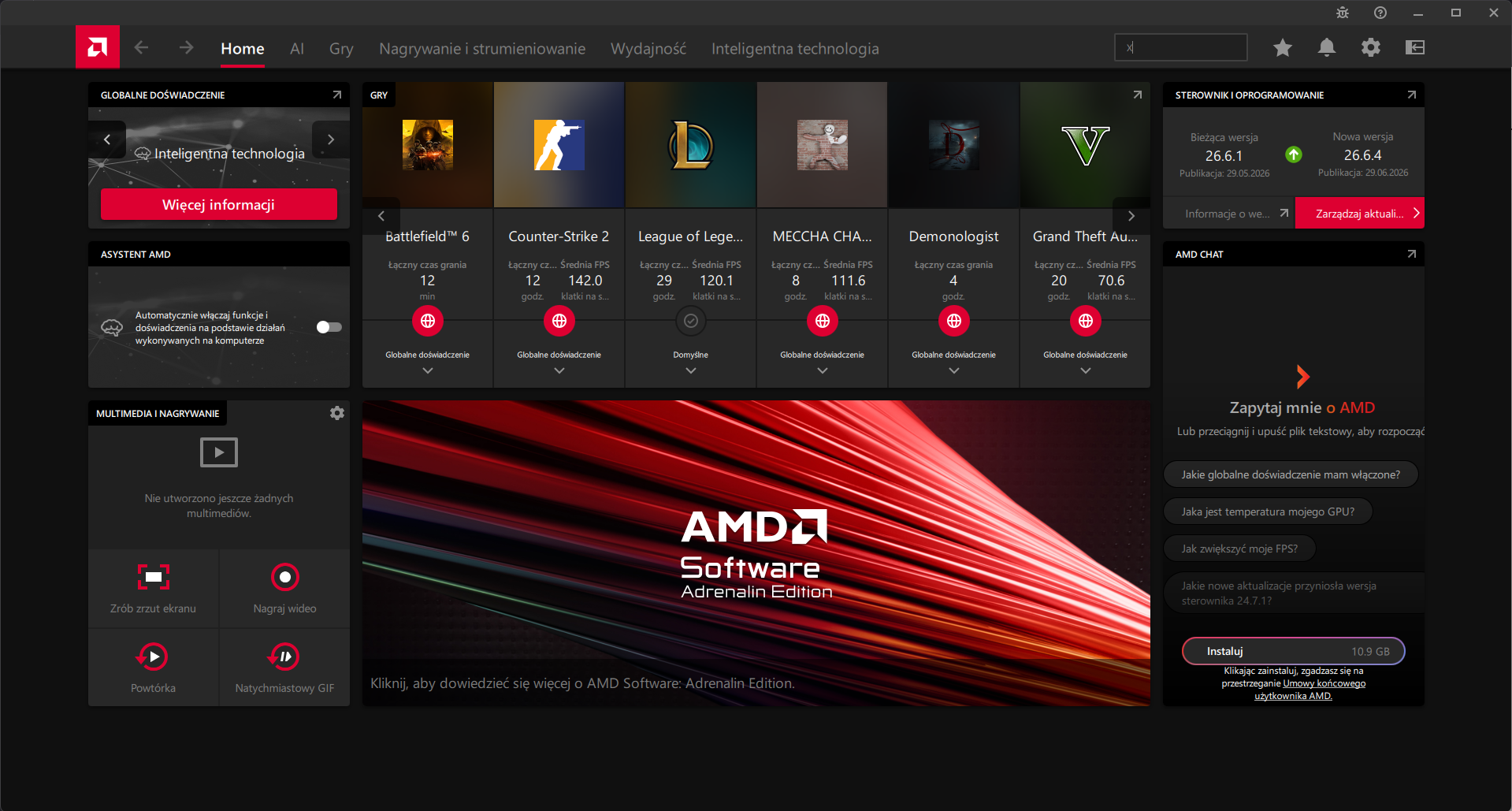AMD Software: Adrenalin Edition